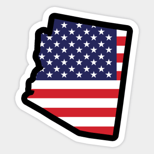 Arizona State Shape Flag Background Sticker